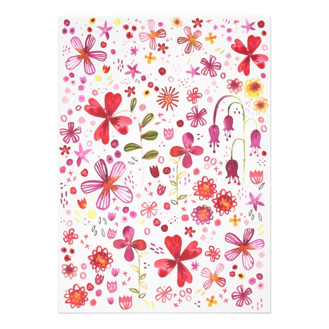 Foto Aquarela de Flor Selvagem (Frente)