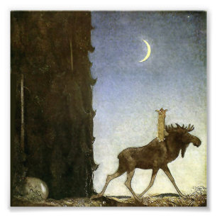 Foto Aquarela “Leap the Elk” de John Bauer