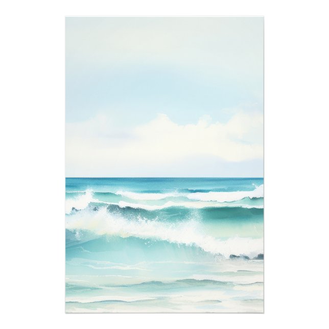 Foto Aquarela Turquoise Ocean Wall Art (Frente)