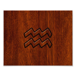 Foto Aquarius Zodiac - Sinal Mahogany - Estilo