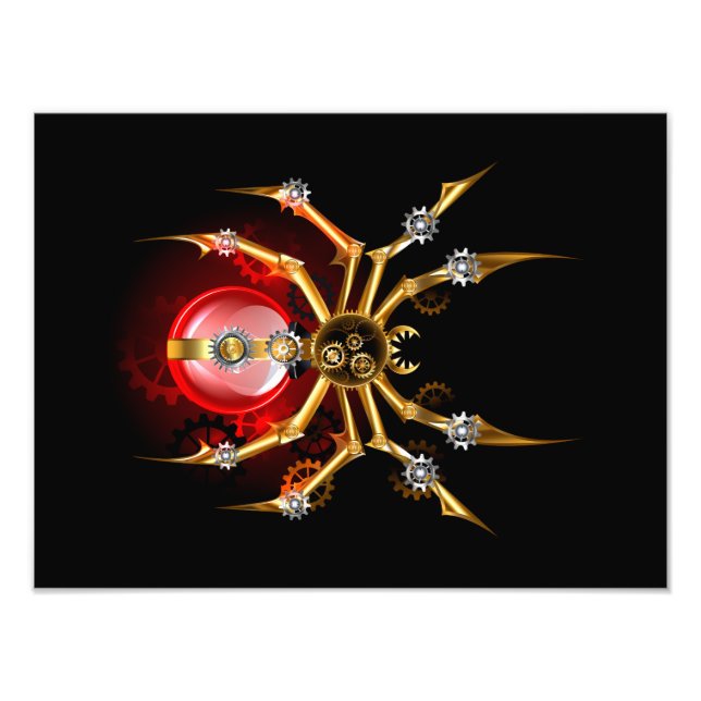 Foto Aranha steampunk em preto (Frente)
