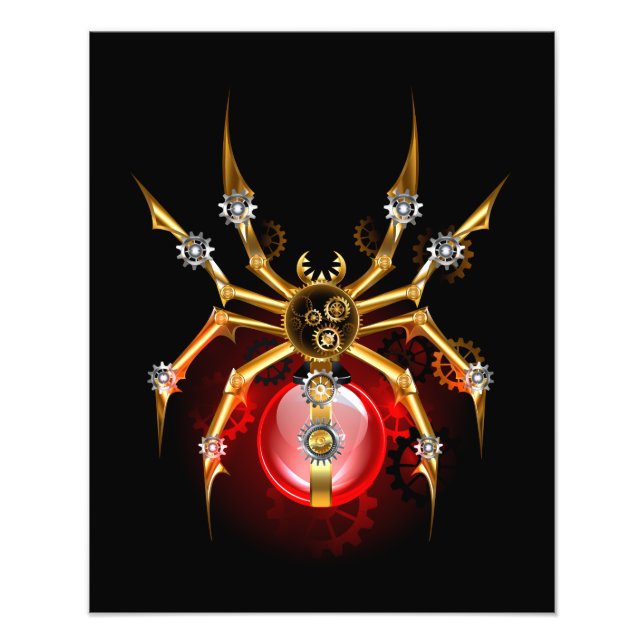 Foto Aranha steampunk em preto (Frente)