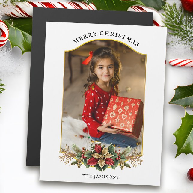 Foto Archada Floral de Natal Elegante (Criador carregado)