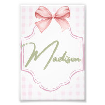 Arco do Madison Baby Girl Personalizado &Gingham