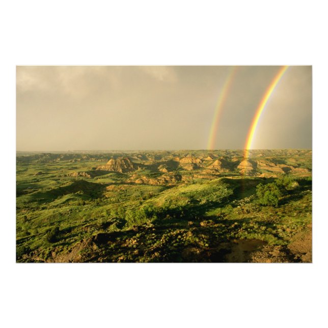 Foto Arco-íris duplo sobre Painted Canyon em Theodore (Frente)