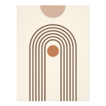 Arco-íris e Sol, Arte Geométrica Abstrata Boho