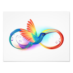 Foto Arco-íris Hummingbird com símbolo Infinito