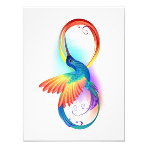 Foto Arco-íris Hummingbird com símbolo Infinito