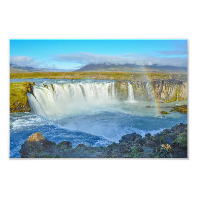 Foto Arco-íris sobre GodafosWaterfall, Islândia (Frente)