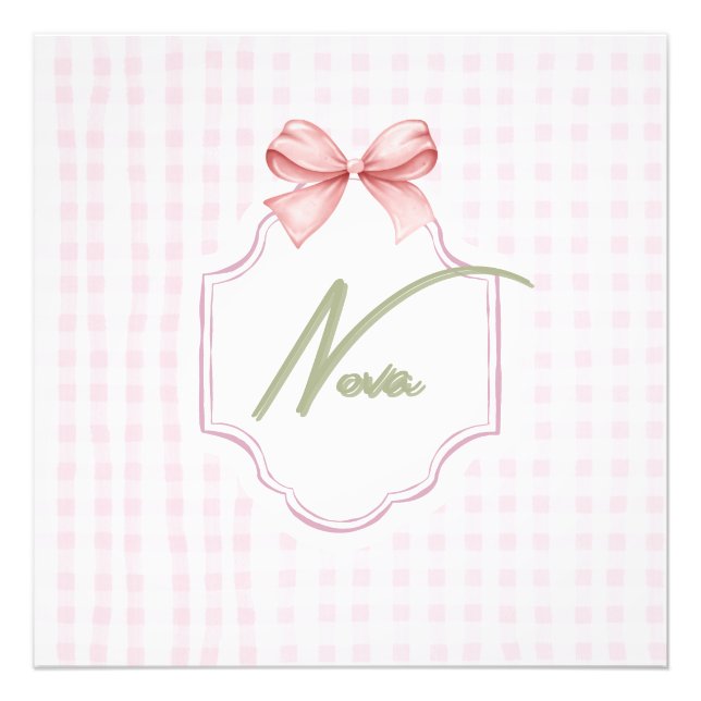 Foto Arco Personalizado de Nova Baby Girl &Gingham (Frente)