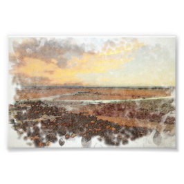 Foto Ardrossan Beach Sunset Watercolour