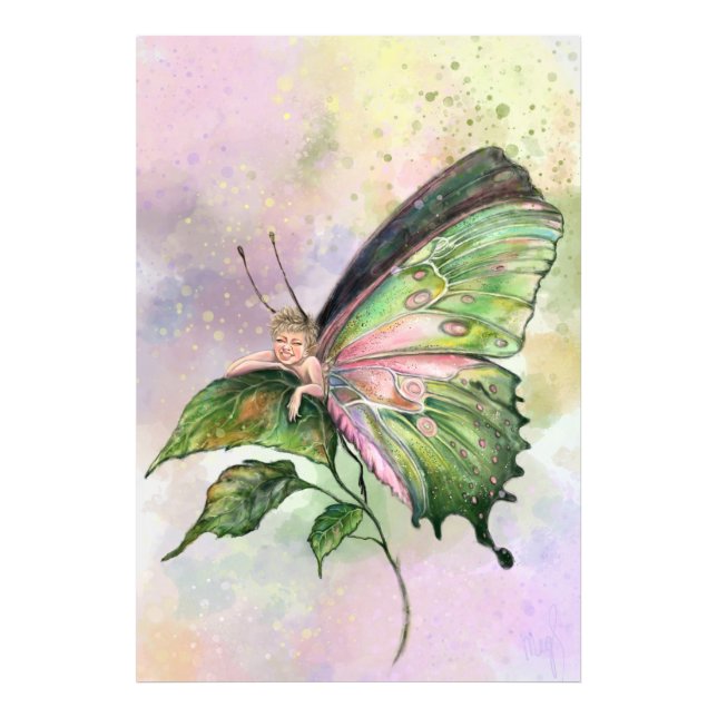 Foto Art Butterfly Engraçado Poster (Frente)