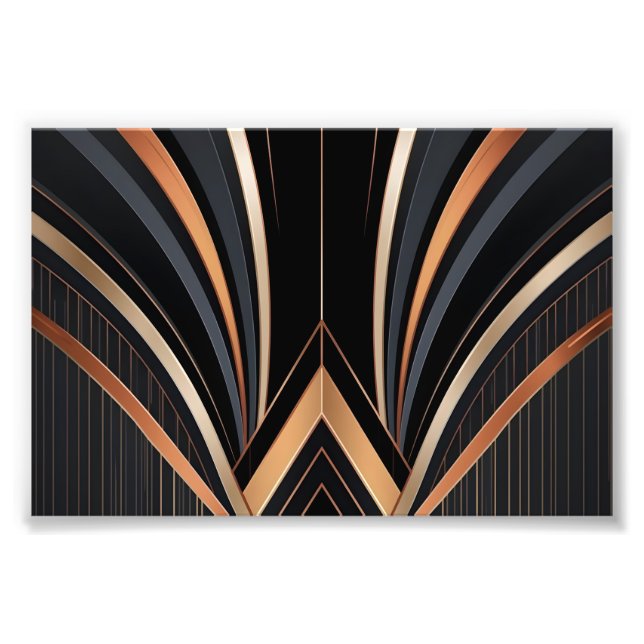 Foto Art Deco Metallic Geometric Elegance (Frente)