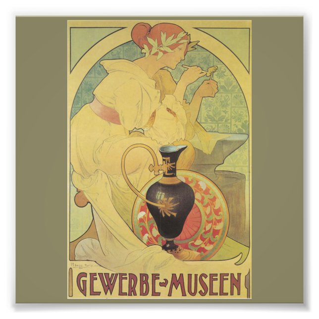 Foto Art nouveau,art deco,poster,G ABBEGG,Gewerbe Muse (Frente)