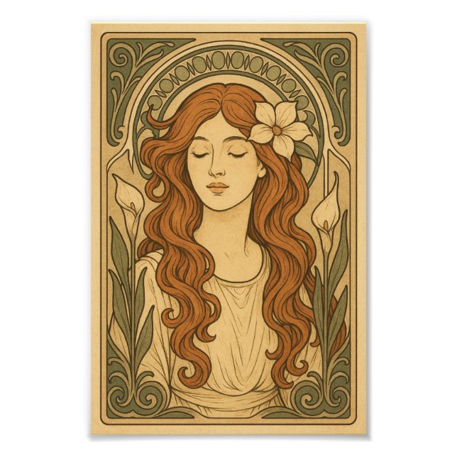 Foto Art Nouveau Estilo Mulheres Arte (Frente)