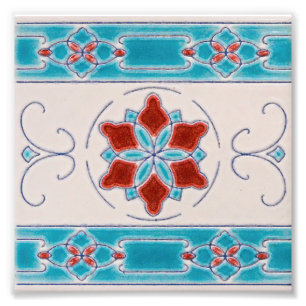 Foto Art Nouveau Majolica - Padrão do Azulejo