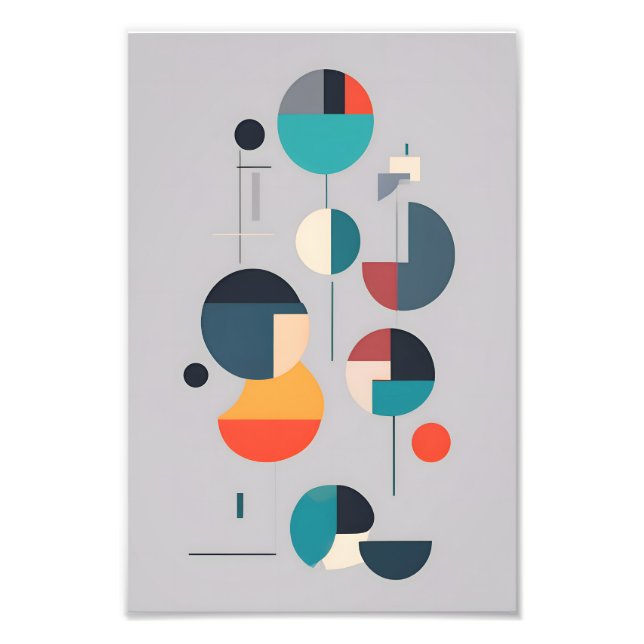 Foto Arte Abstrata Geométrica Moderna - Design Minimali (Frente)