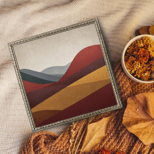 Foto Arte abstrato Vermelha e Dourada de Paisagem