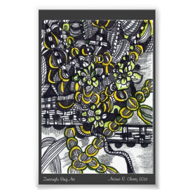 Foto Arte Anel ACEO em Tinta por Ariana R Cherry (Frente)