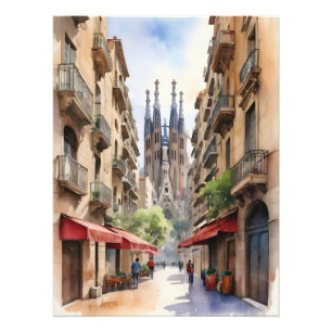 Foto Arte aquarela de Barcelona