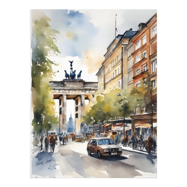Foto Arte aquarela de Berlim (Frente)