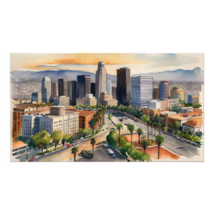 Foto Arte aquarela de Los Angeles