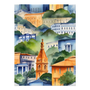 Foto arte aquarela Rio De Janeiro