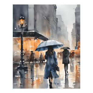 Foto Arte aquosa da cidade chuvosa