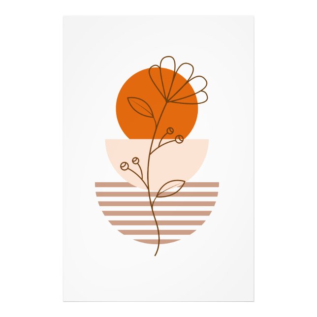 Foto Arte boho flor en un atardecer (Frente)