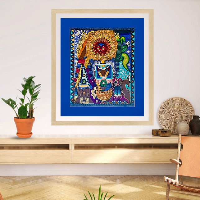 Foto Arte Colorida Sun Huichol (Criador carregado)