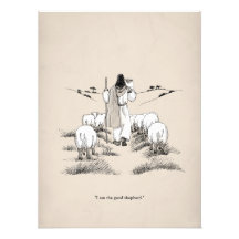Arte Cristã Parede Eu Sou o Bom Pastor
