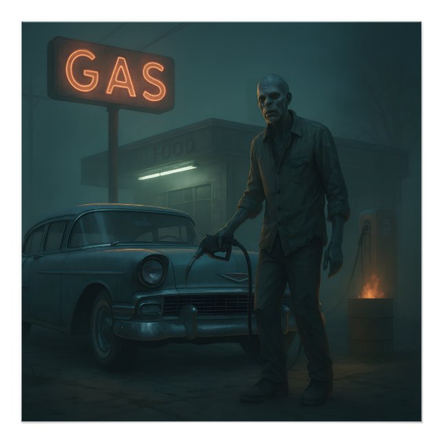 Foto Arte da Estação de Gás Zombie MCM (Frente)