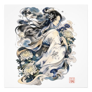 Foto Arte da Mulher de Neve Japonesa Yokai de Inverno