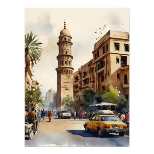 Foto Arte de aquarela do Cairo