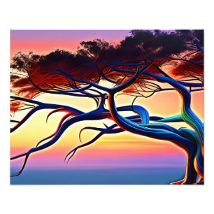 Foto Arte de Árvore Sunset
