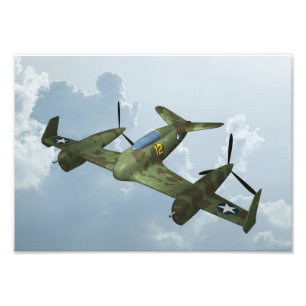 Foto Arte de Aviação Militar de Vôo de Warbird Vintage