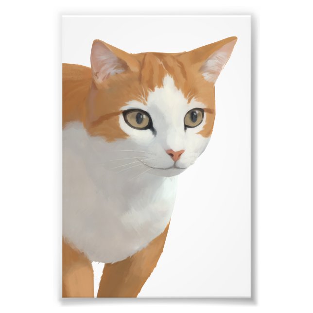 Foto Arte de Gato Ginger Adorável (Frente)