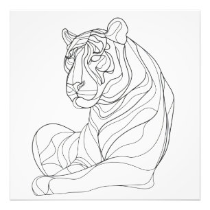 Foto Arte de Linha de Tigre
