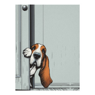 Foto Arte de Parede de Cachorro Basset Hound Adorável