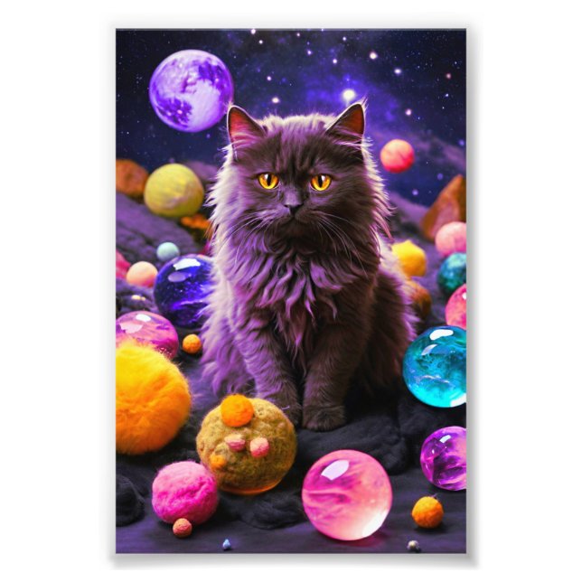 Foto Arte de Parede de Gato Fofo Decoração (Frente)