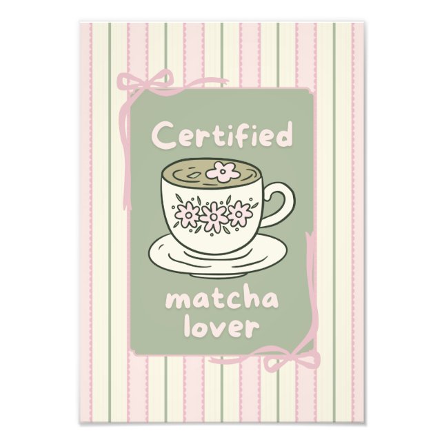 Foto Arte de parede de pôster de bebida de Matcha (Frente)