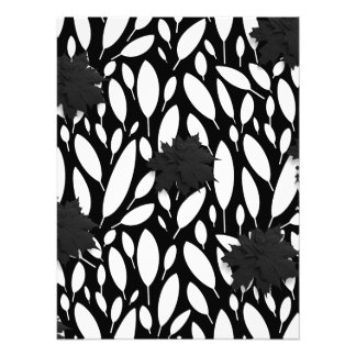 Foto Arte de Parede em Acrílico Preto e Branco "Botanic
