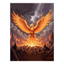 Arte de Parede Tríptico Phoenix Majestique