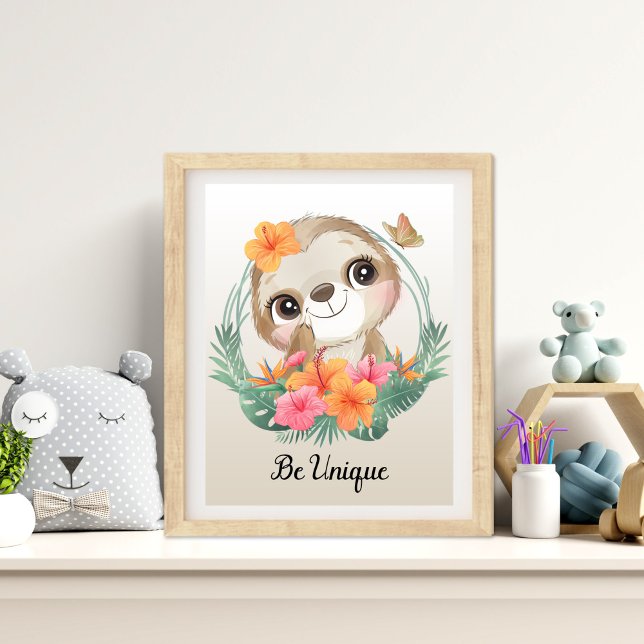 Foto Arte de Parede Única para Berçário de Animais (Be Unique Animal Nursery Wall Art)