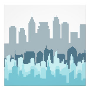 Foto Arte de Pixel Moderna - Design de Linha do Skyline