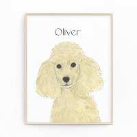 Arte de Poodle de Ouro Blonde Personalizada