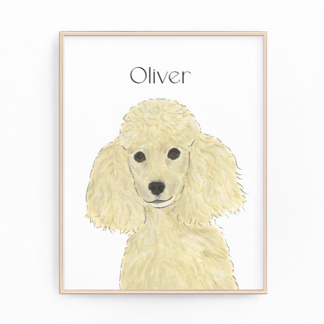 Foto Arte de Poodle de Ouro Blonde Personalizada (Criador carregado)
