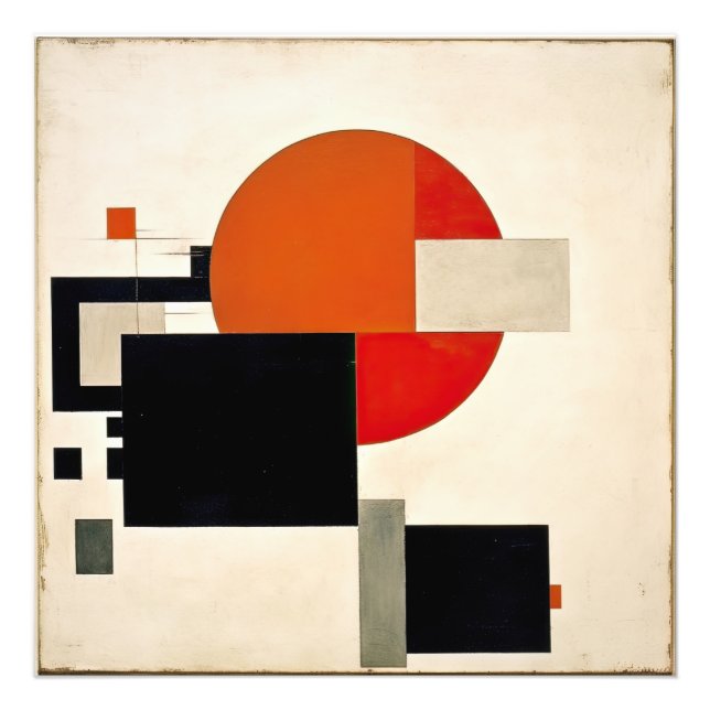 Foto Arte de Poster do Suprematismo Abstrato (Frente)