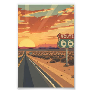 Foto Arte de Viagem Estrada do Deserto Pôr do Sol Rota