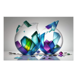 Foto Arte de vidro quebrada por abstrato